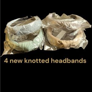 ❤️❤️Four brand new knotted headbands Two satin and two knotted fabric❤️❤️